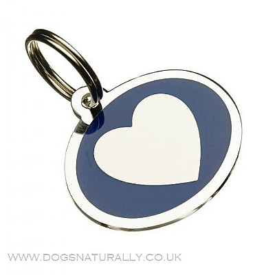 Blue Heart Dog Tag (Oval)